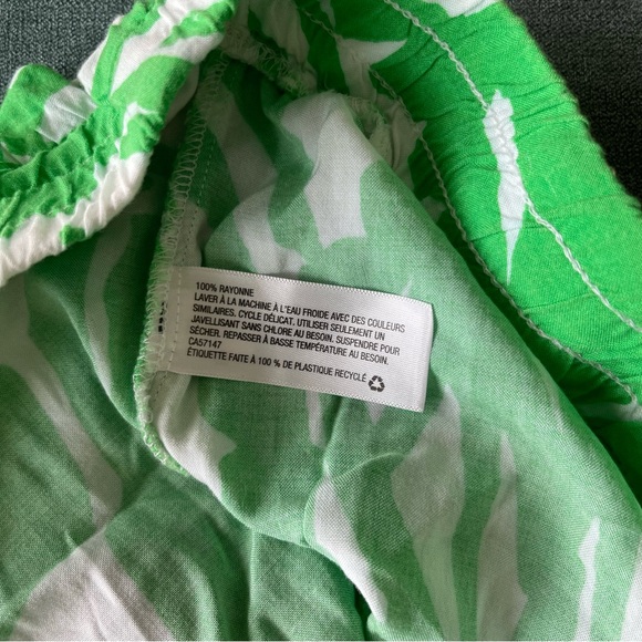 Lilly Pulitzer Rayon Palazzo Boom Boom Tropical Wide Leg Pant Size Medium - Picture 4 of 8